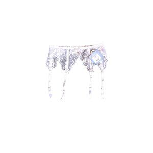 NWT La Petite Coquette White Garter Belt